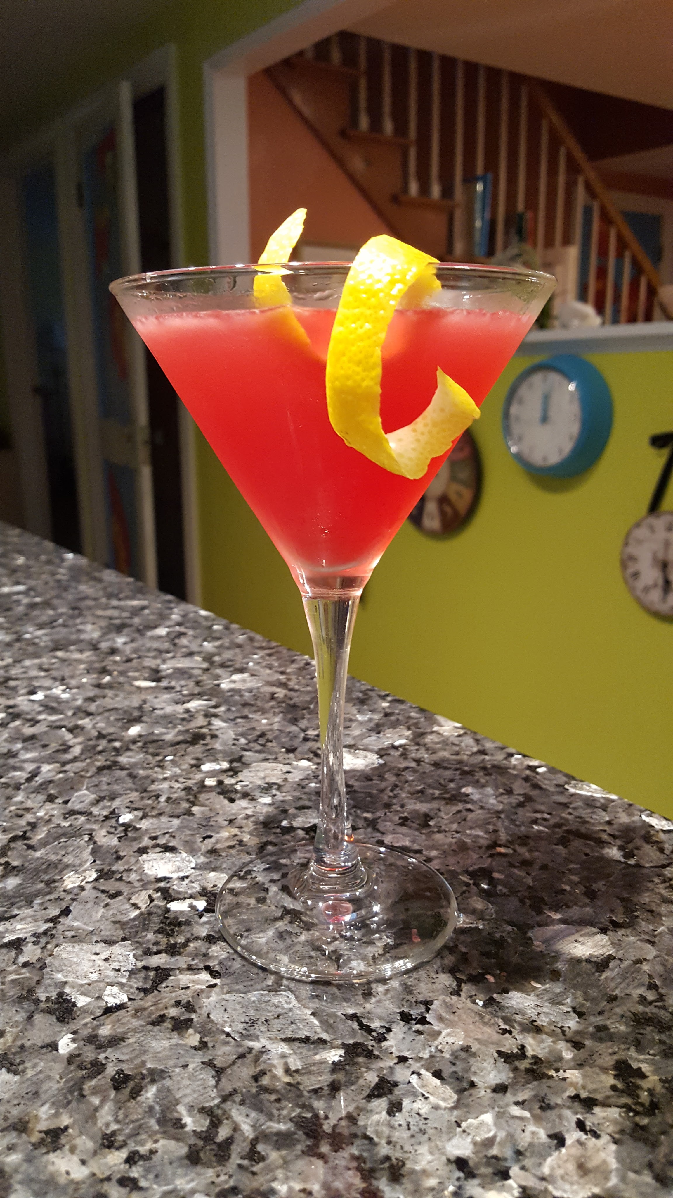 POM Martini with Lemon Twist